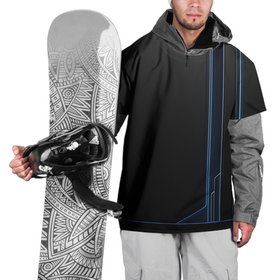 Накидка на куртку 3D с принтом сдвиг , 100% полиэстер |  | линия | пустой | свет | синий | черный