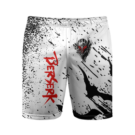 Мужские шорты спортивные с принтом Берсерк: Гранж. ,  |  | berserk | knight | аниме | берсерк | гранж | рыцарь