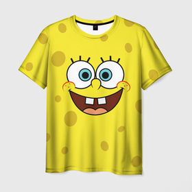 Мужская футболка 3D с принтом Губка Боб   SpongeBob в Кировске, 100% полиэфир | прямой крой, круглый вырез горловины, длина до линии бедер | sponge bob | spongebob | губка боб | квадратные штаны | сквэр пэнтс | спанч боб