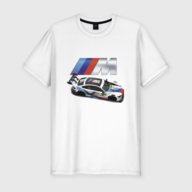 Мужская футболка хлопок Slim с принтом BMW Great Racing Team в Новосибирске, 92% хлопок, 8% лайкра | приталенный силуэт, круглый вырез ворота, длина до линии бедра, короткий рукав | bmw | car | force | germany | motorsport | power | racing | team | автомобиль | автоспорт | бмв | германия | гонка | мощь | сила