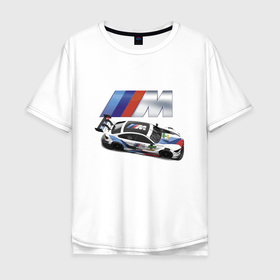 Мужская футболка хлопок Oversize с принтом BMW Great Racing Team в Екатеринбурге, 100% хлопок | свободный крой, круглый ворот, “спинка” длиннее передней части | bmw | car | force | germany | motorsport | power | racing | team | автомобиль | автоспорт | бмв | германия | гонка | мощь | сила
