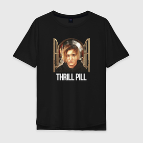 Мужская футболка хлопок Oversize с принтом Откровения Thrill Pill в Тюмени, 100% хлопок | свободный крой, круглый ворот, “спинка” длиннее передней части | thrill pill | альбом | обложка | откровения | трил пил | трил пилл | хип хоп