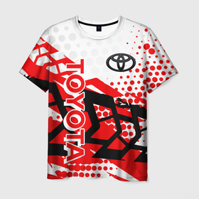 Мужская футболка 3D с принтом Toyota (Тойота) , 100% полиэфир | прямой крой, круглый вырез горловины, длина до линии бедер | camry | corolla | land cruiser | supra | toyota | toyota motor corporation | авто | машина | тойота