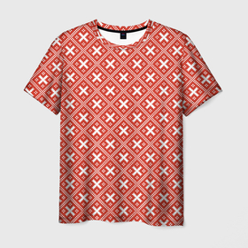 Мужская футболка 3D с принтом Обережная Вышивка Засеянное Поле в Тюмени, 100% полиэфир | прямой крой, круглый вырез горловины, длина до линии бедер | Тематика изображения на принте: 