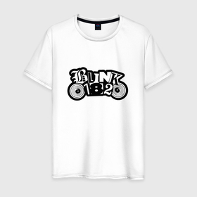Мужская футболка хлопок с принтом Blink 182 лого в Екатеринбурге, 100% хлопок | прямой крой, круглый вырез горловины, длина до линии бедер, слегка спущенное плечо. | blink | california | pop | punk | rock | блинк | группа | калифорния | панк | рок