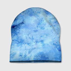 Шапка 3D с принтом Красочная синева в Тюмени, 100% полиэстер | универсальный размер, печать по всей поверхности изделия | акварель | арт | искусство | краска | краски | рисунок | синева | синий | современное искусство