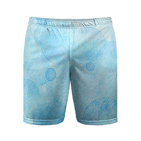 Мужские шорты спортивные с принтом Пузыри воздуха в Тюмени,  |  | акварель | арт | вода | воздух | краски | мазки | мазки красок | пузыри | пузырь | пузырьки воздуха | рисунок | рисунок акварелью | рисунок красками