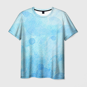 Мужская футболка 3D с принтом Пузыри воздуха в Курске, 100% полиэфир | прямой крой, круглый вырез горловины, длина до линии бедер | Тематика изображения на принте: акварель | арт | вода | воздух | краски | мазки | мазки красок | пузыри | пузырь | пузырьки воздуха | рисунок | рисунок акварелью | рисунок красками
