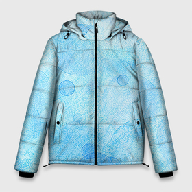 Мужская зимняя куртка 3D с принтом Пузыри воздуха в Екатеринбурге, верх — 100% полиэстер; подкладка — 100% полиэстер; утеплитель — 100% полиэстер | длина ниже бедра, свободный силуэт Оверсайз. Есть воротник-стойка, отстегивающийся капюшон и ветрозащитная планка. 

Боковые карманы с листочкой на кнопках и внутренний карман на молнии. | Тематика изображения на принте: акварель | арт | вода | воздух | краски | мазки | мазки красок | пузыри | пузырь | пузырьки воздуха | рисунок | рисунок акварелью | рисунок красками