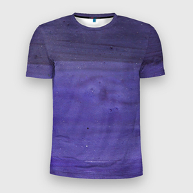Мужская футболка 3D Slim с принтом Фиолетовые краски в Тюмени, 100% полиэстер с улучшенными характеристиками | приталенный силуэт, круглая горловина, широкие плечи, сужается к линии бедра | акварель | арт | дерево | краска | краски | мазки | мазки красок | рисунок | рисунок акварелью | рисунок красками | фиолетовый