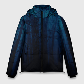 Мужская зимняя куртка 3D с принтом Gloomy forest в Курске, верх — 100% полиэстер; подкладка — 100% полиэстер; утеплитель — 100% полиэстер | длина ниже бедра, свободный силуэт Оверсайз. Есть воротник-стойка, отстегивающийся капюшон и ветрозащитная планка. 

Боковые карманы с листочкой на кнопках и внутренний карман на молнии. | Тематика изображения на принте: forest | gloomy forest | halloween | лес | мрачный лес | хэллоуин