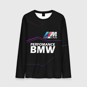 Мужской лонгслив 3D с принтом BMW фанат в Санкт-Петербурге, 100% полиэстер | длинные рукава, круглый вырез горловины, полуприлегающий силуэт | bmw | bmw motorsport | автопром | автоспорт | бмв | бумер | бэха | фанат бмв