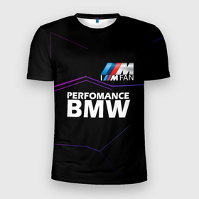 Мужская футболка 3D Slim с принтом BMW фанат в Курске, 100% полиэстер с улучшенными характеристиками | приталенный силуэт, круглая горловина, широкие плечи, сужается к линии бедра | bmw | bmw motorsport | автопром | автоспорт | бмв | бумер | бэха | фанат бмв