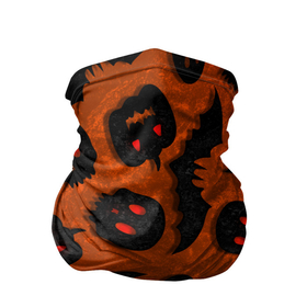 Бандана-труба 3D с принтом Halloween print в Белгороде, 100% полиэстер, ткань с особыми свойствами — Activecool | плотность 150‒180 г/м2; хорошо тянется, но сохраняет форму | halloween | подарок на хэллоуин | страшный принт | тыква хэллоуин | ужастик | хэллоуин