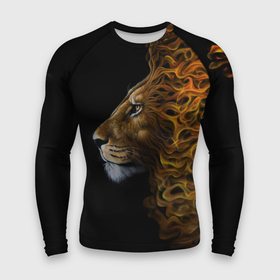 Мужской рашгард 3D с принтом ПЛАМЕННЫЙ ЛЕВ ,  |  | fire | flame | king | lion | вожак | голова | животные | звери | кошки | лев | огонь | пламя | царь