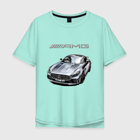 Мужская футболка хлопок Oversize с принтом Mercedes AMG Racing Team , 100% хлопок | свободный крой, круглый ворот, “спинка” длиннее передней части | amg | car | germany | mercedes | motorsport | power | prestige | racing | team | автомобиль | германия | гонка | мерседес | престиж | тачка | точило