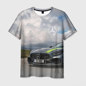 Мужская футболка 3D с принтом Mercedes V8 Biturbo Racing Team AMG в Екатеринбурге, 100% полиэфир | прямой крой, круглый вырез горловины, длина до линии бедер | Тематика изображения на принте: car | germany | mercedes | motorsport | nature | power | prestige | racing | team | автомобиль | автоспорт | германия | гонка | мерседес | мощь | престиж | природа