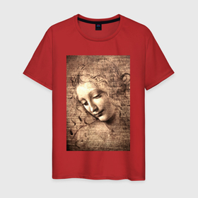 Мужская футболка хлопок с принтом Леонардо да Винчи 