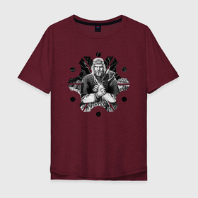 Мужская футболка хлопок Oversize с принтом Перун, Славянский бог , 100% хлопок | свободный крой, круглый ворот, “спинка” длиннее передней части | перун | русь | символ | славяне | славянское | язычество