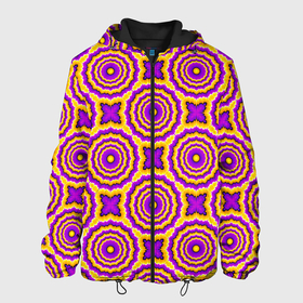 Мужская куртка 3D с принтом желтые и пурпурные цветы в Новосибирске, ткань верха — 100% полиэстер, подклад — флис | прямой крой, подол и капюшон оформлены резинкой с фиксаторами, два кармана без застежек по бокам, один большой потайной карман на груди. Карман на груди застегивается на липучку | аум | будда | воображение | галлюцинация | глюки | зазеркалье | игра ума | иллюзии | индиго | лотос | майя | мантра | медитация | мираж | нирвана | обман зрения | ом | оптические иллюзии | просветление