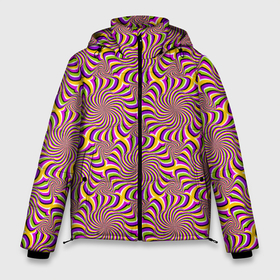 Мужская зимняя куртка 3D с принтом Желто фиолетовая иллюзия вращения в Новосибирске, верх — 100% полиэстер; подкладка — 100% полиэстер; утеплитель — 100% полиэстер | длина ниже бедра, свободный силуэт Оверсайз. Есть воротник-стойка, отстегивающийся капюшон и ветрозащитная планка. 

Боковые карманы с листочкой на кнопках и внутренний карман на молнии. | абстракция | аум | галлюцинация | зазеркалье | игра ума | иллюзии | индиго | майя | мантра | медитация | мираж | неон | нирвана | обман зрения | ом | оптические иллюзии | просветление | психоделика