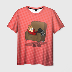Мужская футболка 3D с принтом Торд на чиле в Кировске, 100% полиэфир | прямой крой, круглый вырез горловины, длина до линии бедер | имя | кресло | отдых | парень | персонаж