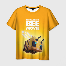 Мужская футболка 3D с принтом BEE MOVIE Minecraft в Петрозаводске, 100% полиэфир | прямой крой, круглый вырез горловины, длина до линии бедер | Тематика изображения на принте: bee | craft | mine | minecraft | блоки | добывать | желтая | компьютерная игра | крафт | кубики | майн | майнкрафт | манкрафт | пчела | пчелка | ремесло | скин | улей | шахта
