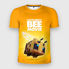 Мужская футболка 3D Slim с принтом BEE MOVIE Minecraft в Белгороде, 100% полиэстер с улучшенными характеристиками | приталенный силуэт, круглая горловина, широкие плечи, сужается к линии бедра | bee | craft | mine | minecraft | блоки | добывать | желтая | компьютерная игра | крафт | кубики | майн | майнкрафт | манкрафт | пчела | пчелка | ремесло | скин | улей | шахта