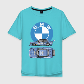 Мужская футболка хлопок Oversize с принтом BMW Motorsport Retro, Germany , 100% хлопок | свободный крой, круглый ворот, “спинка” длиннее передней части | bmw | car | germany | motorsport | power | racing | retro | team | автоспорт | бмв | гонка | мощь | ретро