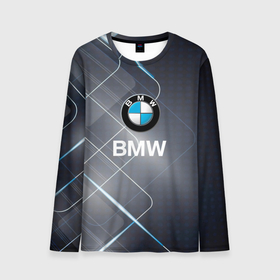 Мужской лонгслив 3D с принтом [BMW] Logo в Новосибирске, 100% полиэстер | длинные рукава, круглый вырез горловины, полуприлегающий силуэт | bmw | bmw performance | m | motorsport | performance | бмв | моторспорт