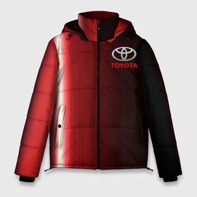Мужская зимняя куртка 3D с принтом [Toyota] В полоску в Екатеринбурге, верх — 100% полиэстер; подкладка — 100% полиэстер; утеплитель — 100% полиэстер | длина ниже бедра, свободный силуэт Оверсайз. Есть воротник-стойка, отстегивающийся капюшон и ветрозащитная планка. 

Боковые карманы с листочкой на кнопках и внутренний карман на молнии. | Тематика изображения на принте: auto | sport | toyota | авто | автомобиль | бренд | спорт | тойота