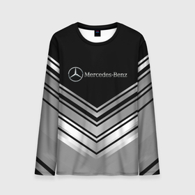 Мужской лонгслив 3D с принтом [Mercedes-Benz] Текстура , 100% полиэстер | длинные рукава, круглый вырез горловины, полуприлегающий силуэт | amg | mercedes | mercedesamg gt | sport | амг | мерседес | мерседесбенц амг | спорт