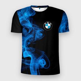 Мужская футболка 3D спортивная с принтом [BMW] Дым , 100% полиэстер с улучшенными характеристиками | приталенный силуэт, круглая горловина, широкие плечи, сужается к линии бедра | bmw | bmw performance | m | motorsport | performance | бмв | моторспорт