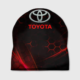 Шапка 3D с принтом [Toyota] Неоновые соты в Курске, 100% полиэстер | универсальный размер, печать по всей поверхности изделия | auto | sport | toyota | авто | автомобиль | бренд | спорт | тойота