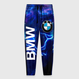 Мужские брюки 3D с принтом [BMW] Синяя молния в Новосибирске, 100% полиэстер | манжеты по низу, эластичный пояс регулируется шнурком, по бокам два кармана без застежек, внутренняя часть кармана из мелкой сетки | bmw | bmw performance | m | motorsport | performance | бмв | моторспорт