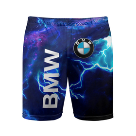 Мужские шорты спортивные с принтом [BMW] Синяя молния в Санкт-Петербурге,  |  | Тематика изображения на принте: bmw | bmw performance | m | motorsport | performance | бмв | моторспорт