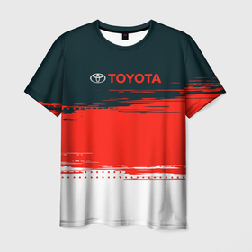 Мужская футболка 3D с принтом [Toyota] Texture в Курске, 100% полиэфир | прямой крой, круглый вырез горловины, длина до линии бедер | Тематика изображения на принте: auto | sport | texture | toyota | авто | автомобиль | бренд | спорт | текстура | тойота
