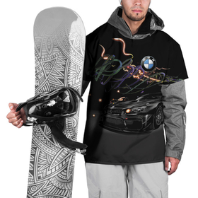 Накидка на куртку 3D с принтом Бэха в ночном городе в Екатеринбурге, 100% полиэстер |  | bmw | car | germany | night | prestige | автомобиль | бмв | бэха | германия | ночь | огни | престиж