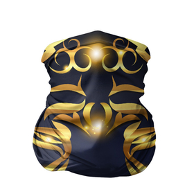 Бандана-труба 3D с принтом Золотой символ года Тигр в Тюмени, 100% полиэстер, ткань с особыми свойствами — Activecool | плотность 150‒180 г/м2; хорошо тянется, но сохраняет форму | в чем встречать новый год | золотой узор | идея подарка на новый год | подарок на новый год | символ нового года | тигр золотой | тигр символ года 2022 | узоры из золота
