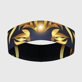Повязка на голову 3D с принтом Золотой символ года Тигр в Санкт-Петербурге,  |  | в чем встречать новый год | золотой узор | идея подарка на новый год | подарок на новый год | символ нового года | тигр золотой | тигр символ года 2022 | узоры из золота
