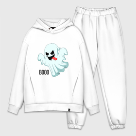 Мужской костюм хлопок OVERSIZE с принтом Ghost в городе Новоалтайск,  |  | halloween | арт | графика | мистика | праздник | привидение | ужасы | хэллоуин