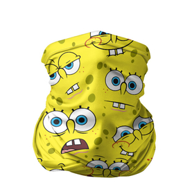 Бандана-труба 3D с принтом Губка Боб   SpongeBob pattern в Курске, 100% полиэстер, ткань с особыми свойствами — Activecool | плотность 150‒180 г/м2; хорошо тянется, но сохраняет форму | Тематика изображения на принте: sponge bob | spongebob | губка боб | квадратные штаны | сквэр пэнтс | спанч боб