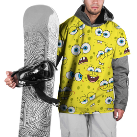 Накидка на куртку 3D с принтом Губка Боб   SpongeBob pattern в Новосибирске, 100% полиэстер |  | Тематика изображения на принте: sponge bob | spongebob | губка боб | квадратные штаны | сквэр пэнтс | спанч боб