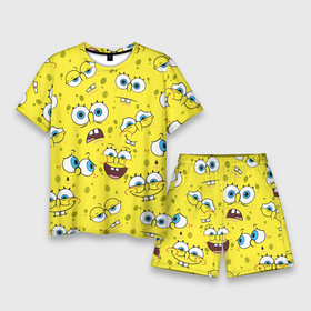 Мужской костюм с шортами 3D с принтом Губка Боб   SpongeBob pattern в Белгороде,  |  | sponge bob | spongebob | губка боб | квадратные штаны | сквэр пэнтс | спанч боб