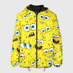 Мужская куртка 3D с принтом Губка Боб   SpongeBob pattern в Белгороде, ткань верха — 100% полиэстер, подклад — флис | прямой крой, подол и капюшон оформлены резинкой с фиксаторами, два кармана без застежек по бокам, один большой потайной карман на груди. Карман на груди застегивается на липучку | sponge bob | spongebob | губка боб | квадратные штаны | сквэр пэнтс | спанч боб