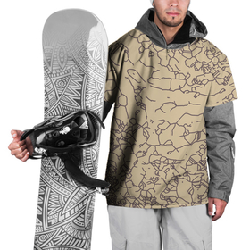 Накидка на куртку 3D с принтом Рисованный камень в Екатеринбурге, 100% полиэстер |  | абстракция | бежовый | графика | камень | расщелины | рисунок | трешенны