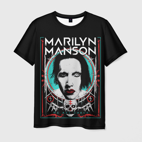Мужская футболка 3D с принтом Marilyn Manson   We are chaos в Курске, 100% полиэфир | прямой крой, круглый вырез горловины, длина до линии бедер | brian hugh warner | marilyn manson | we are chaos | готик | группы | индастриал | мерлин мэнсон | метал | музыка | мэрилин мэнсон | ню метал | рок