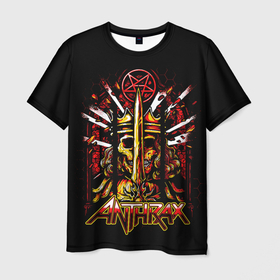 Мужская футболка 3D с принтом Anthrax   For All Kings в Кировске, 100% полиэфир | прямой крой, круглый вырез горловины, длина до линии бедер | anthrax | for all kings | антракс | грувметал | группы | метал | музыка | рок | трэшметал