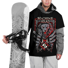 Накидка на куртку 3D с принтом Machine Head   Lion Heart в Белгороде, 100% полиэстер |  | heavy metal | lion heart | machine head | metal | грув метал | группы | метал | музыка | рок | трэш метал | хэви метал