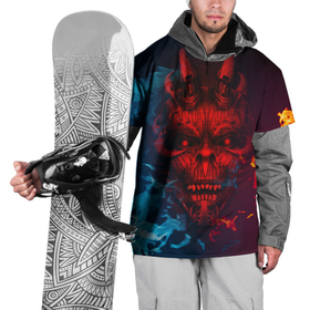Накидка на куртку 3D с принтом Diablo Fire Ice , 100% полиэстер |  | black | demon | devil | fire | hell | horns | ice | prints | top | trend | ад | демон | дьявол | лёд | огонь | принты | рога | топ | тренд | черный